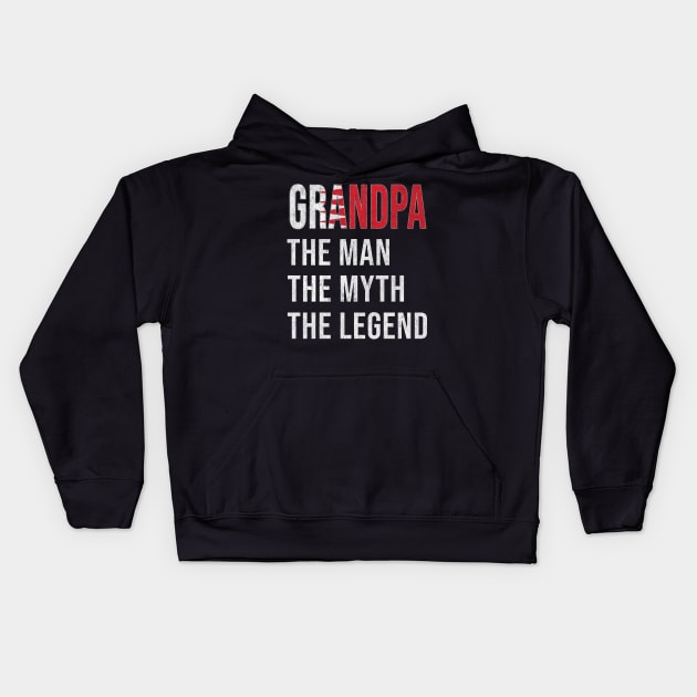 Grand Father Bahraini Grandpa The Man The Myth The Legend - Gift for Bahraini Dad With Roots From  Bahrain Kids Hoodie by Country Flags